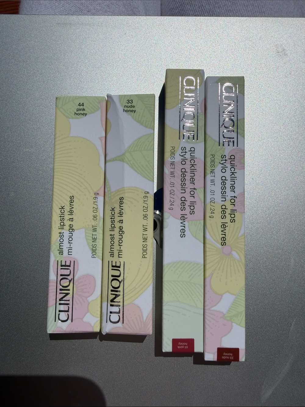 Clinique Honey Lipstick and Lipliner Set in Pink Honey and Nude Honey